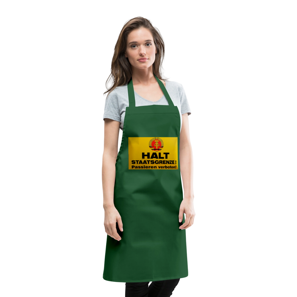 OSSI19 Kochschürze  HALT STAATSGRENZE - Grün