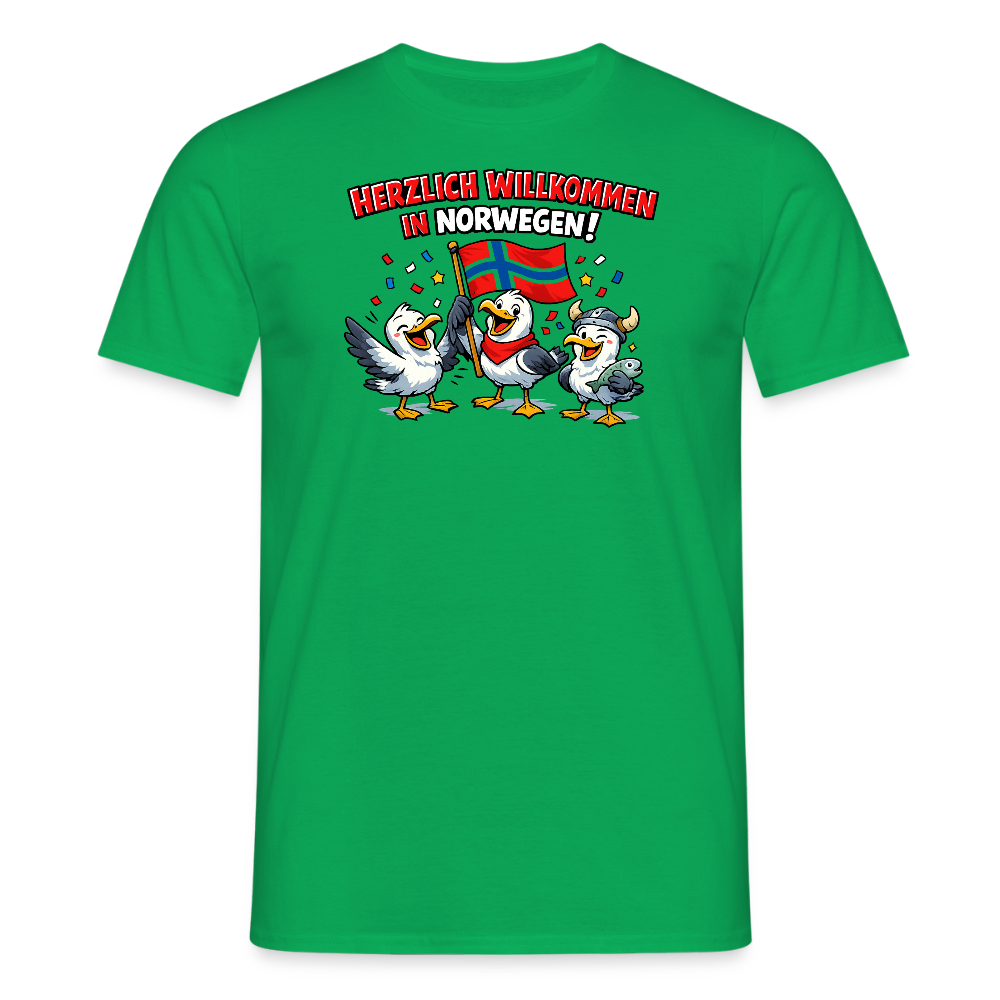 SSW2733 Tshirt Herzlich Willkommen in Norwegen - Kelly Green