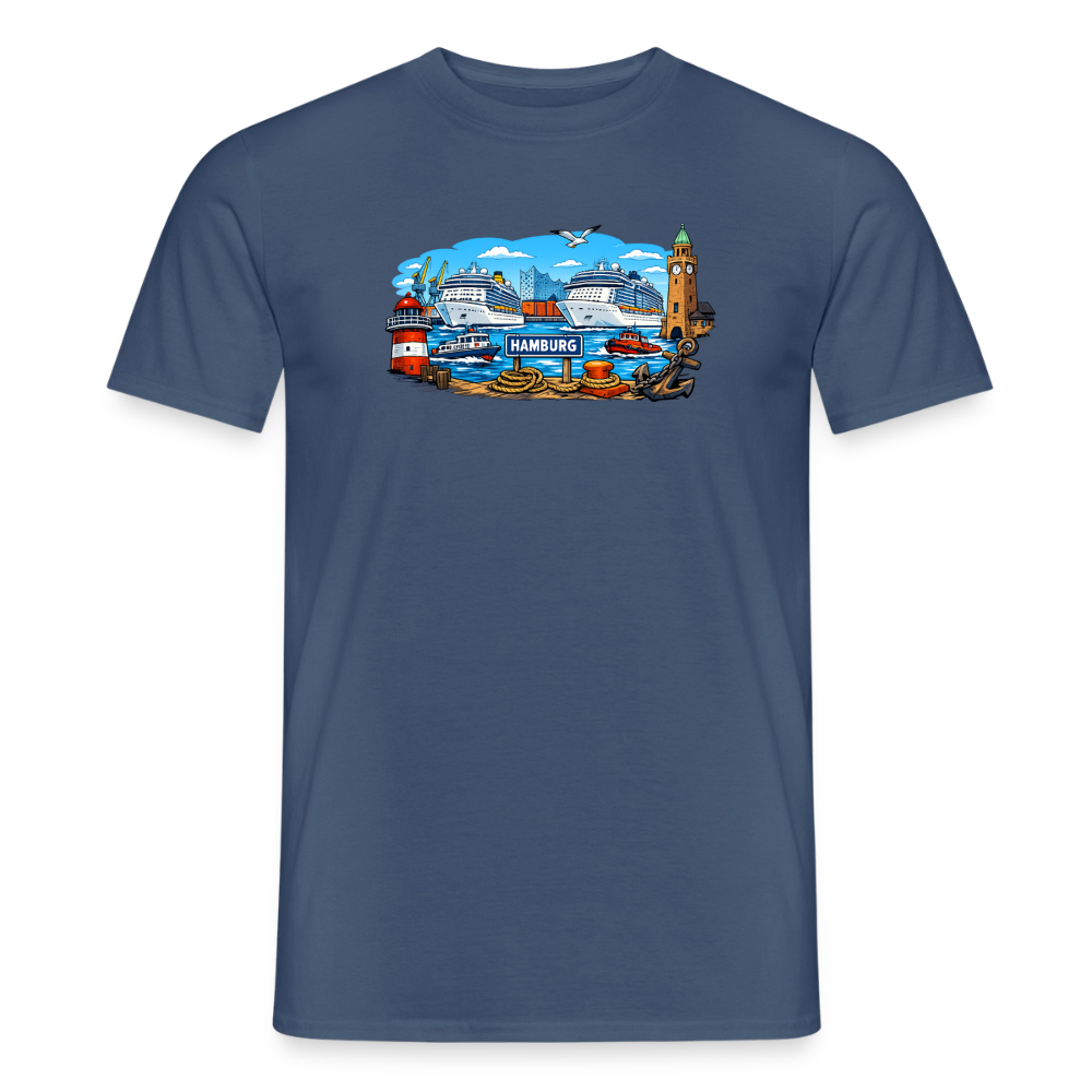 SSW2859Kreuzfahrt Schiffe - Dunkles Denimblau