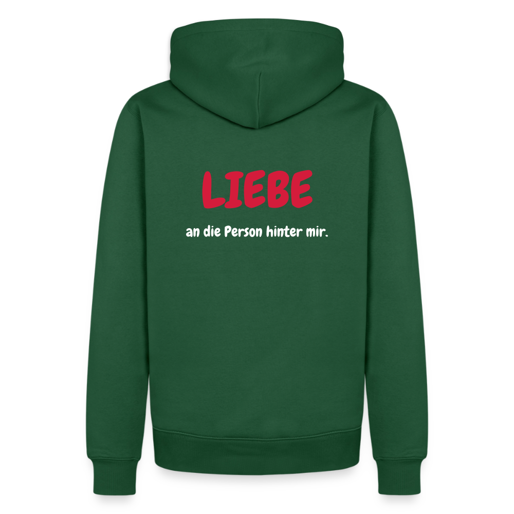 SSW1423 Hoodie LIEBE an die Person hinter mir - Flaschengrün