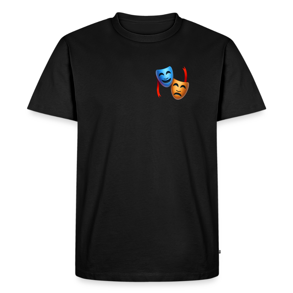 Tshirt Kunde Schule Bunte Maske gerade Schrift - Schwarz