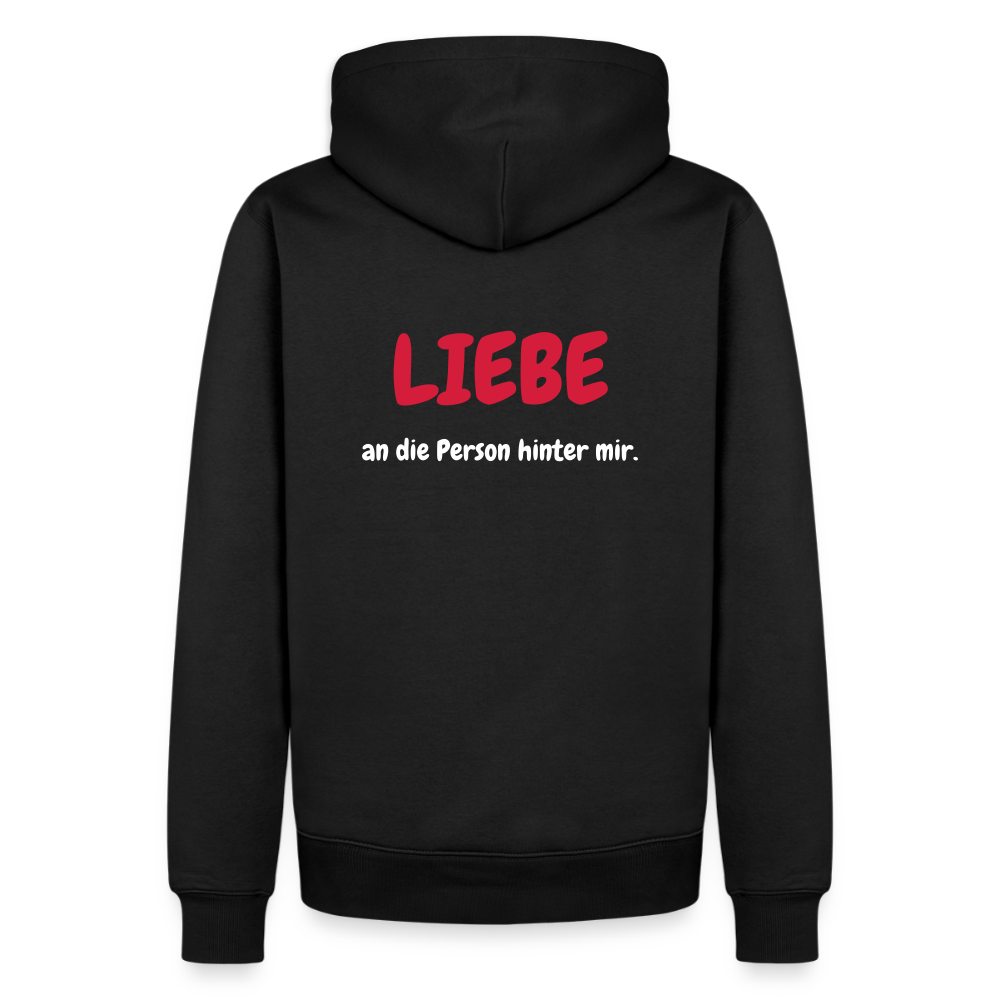 SSW1423 Hoodie LIEBE an die Person hinter mir - Schwarz