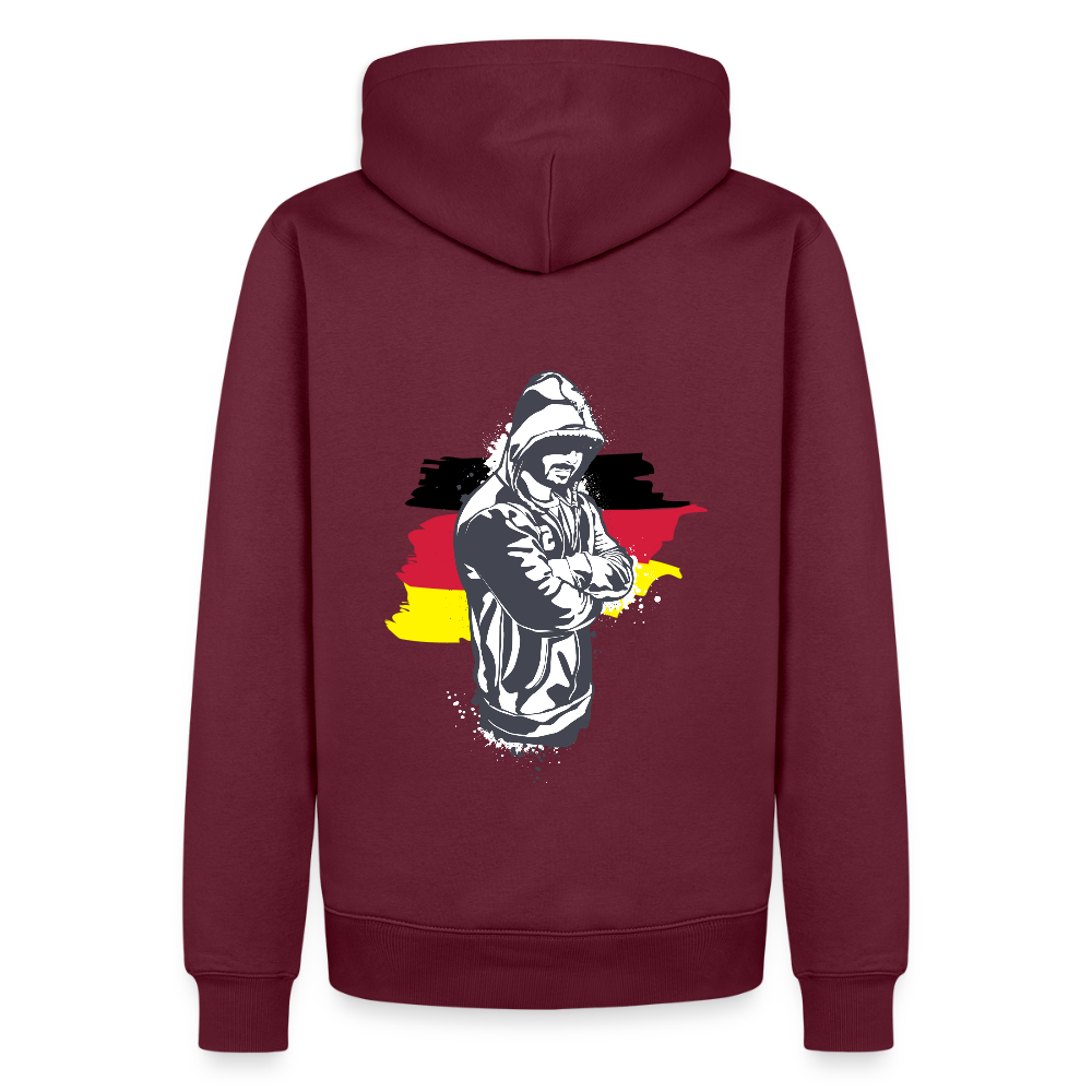 SSW1157Hoodie Kriminell Hände verschränkt - Burgunderrot