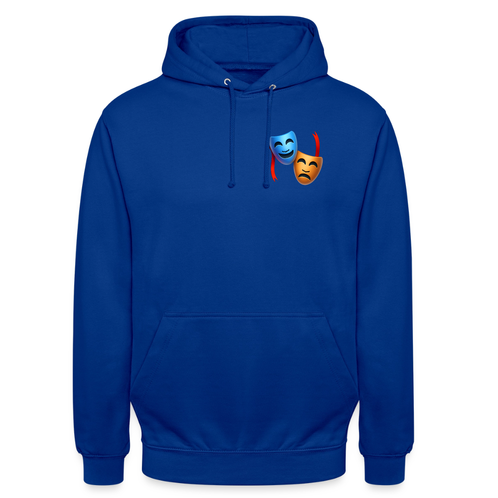 Hoodie Kunde Schule Bunte Maske gerade Schrift - Royalblau