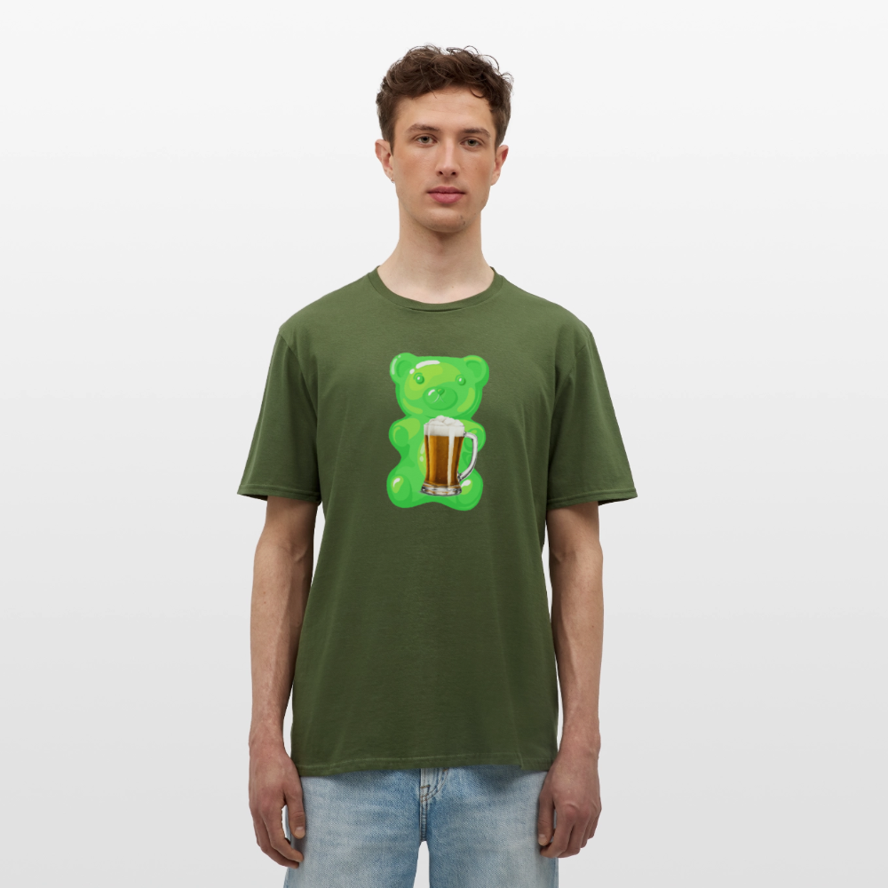 SSW2507Gummibär grün mit Bier - Militärgrün