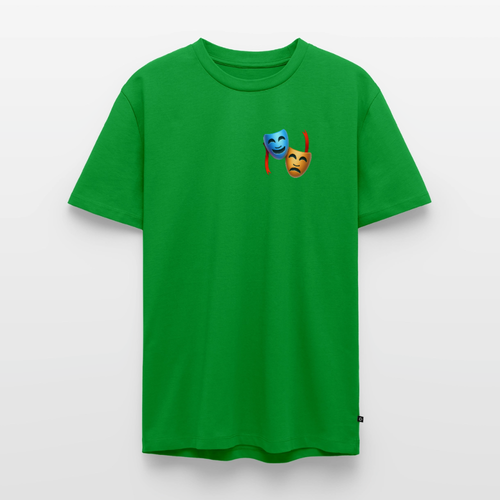 Tshirt Kunde Schule Bunte Maske schiefe Schrift - Grün
