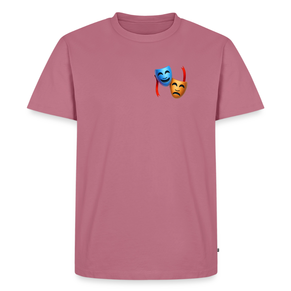 Tshirt Kunde Schule Bunte Maske gerade Schrift - Mauve