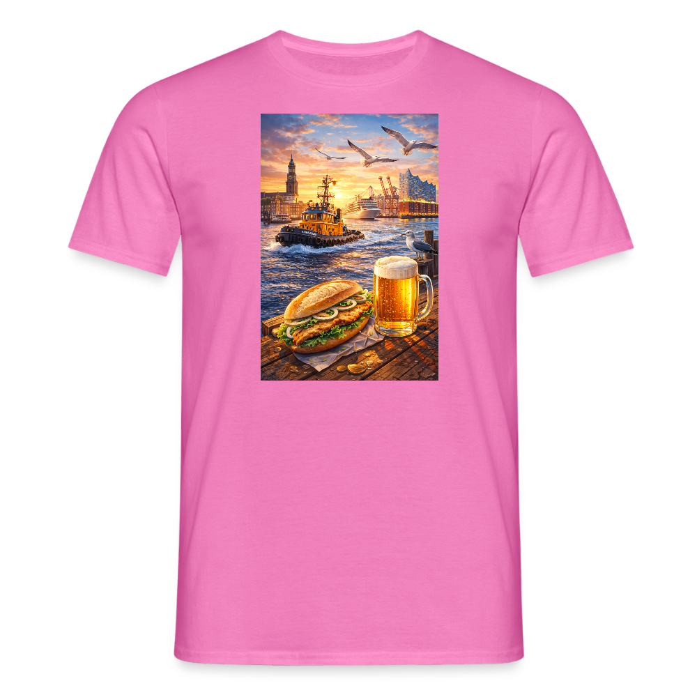 SSW2682Hamburger Hafen Bier und Fischbrötchen - Pink