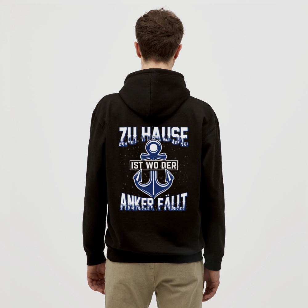 SSW2604 Zu Hause ist wo der Anker fällt Unisex Hoodie - Schwarz
