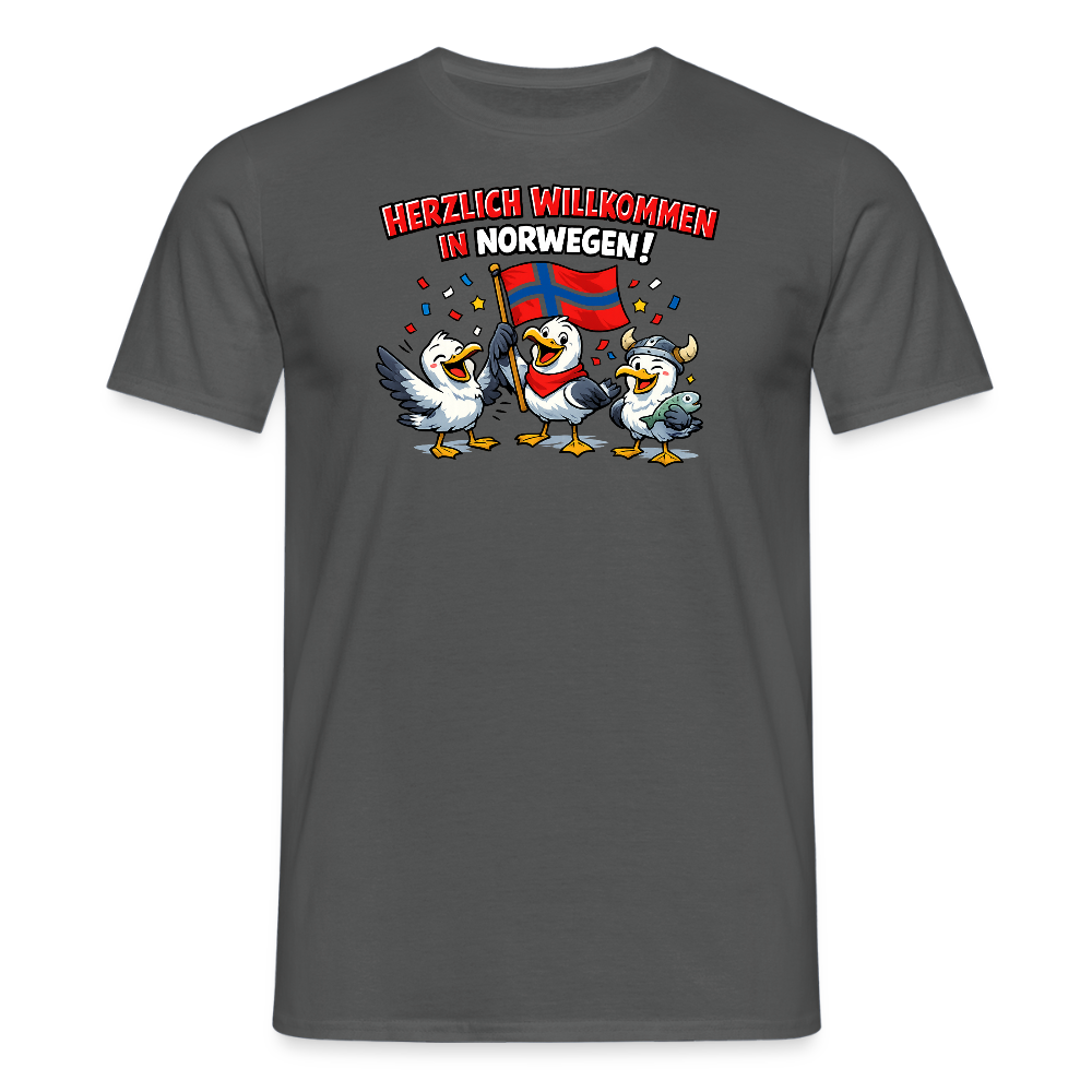 SSW2733 Tshirt Herzlich Willkommen in Norwegen - Anthrazit