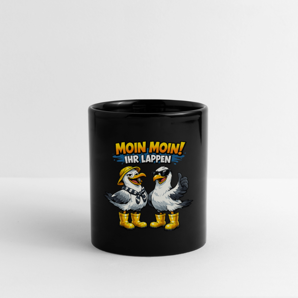 SSW2731 MOIN MOIN IHR LAPPEN Kaffeetasse - Schwarz
