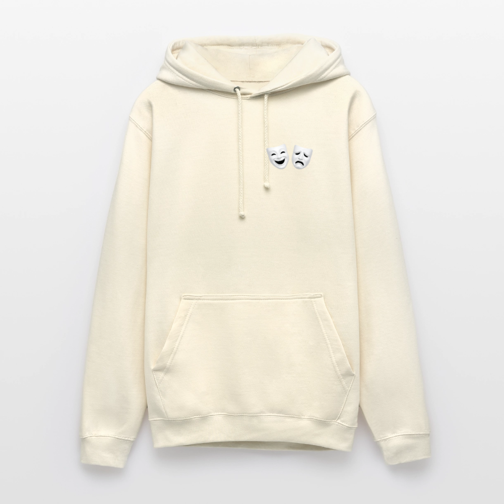 Hoodie Kunde Schule weiße Maske schiefe Schrift - Vanille-Milchshake