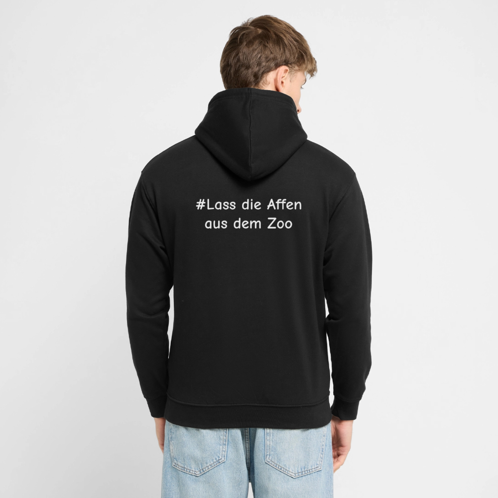 Hoodie Kunde Schule Bunte Maske gerade Schrift - Schwarz