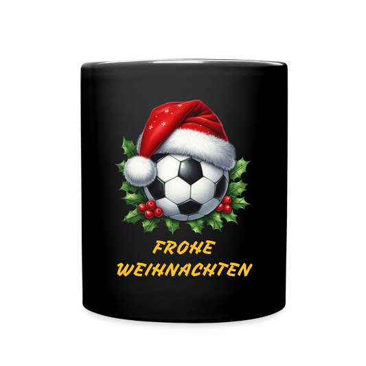 SSW2615FROHE WEIHNACHTEN KAFFEEBECHER FUßBALL - Schwarz