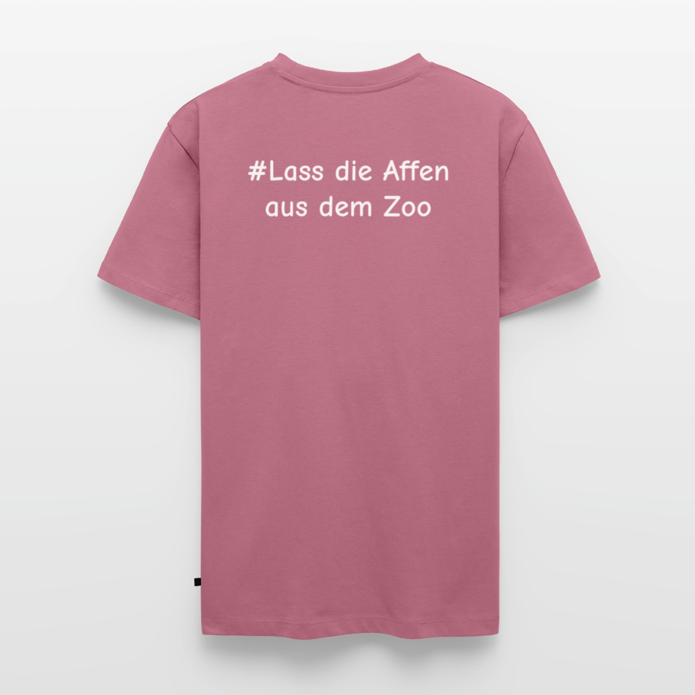 Tshirt Kunde Schule Bunte Maske gerade Schrift - Mauve
