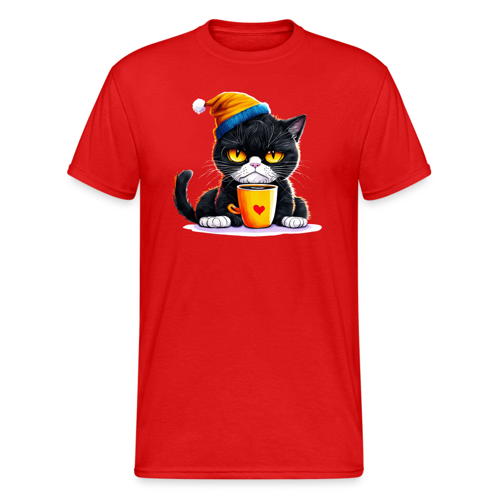 SSW2278Schwarze Katze sauer - Rot