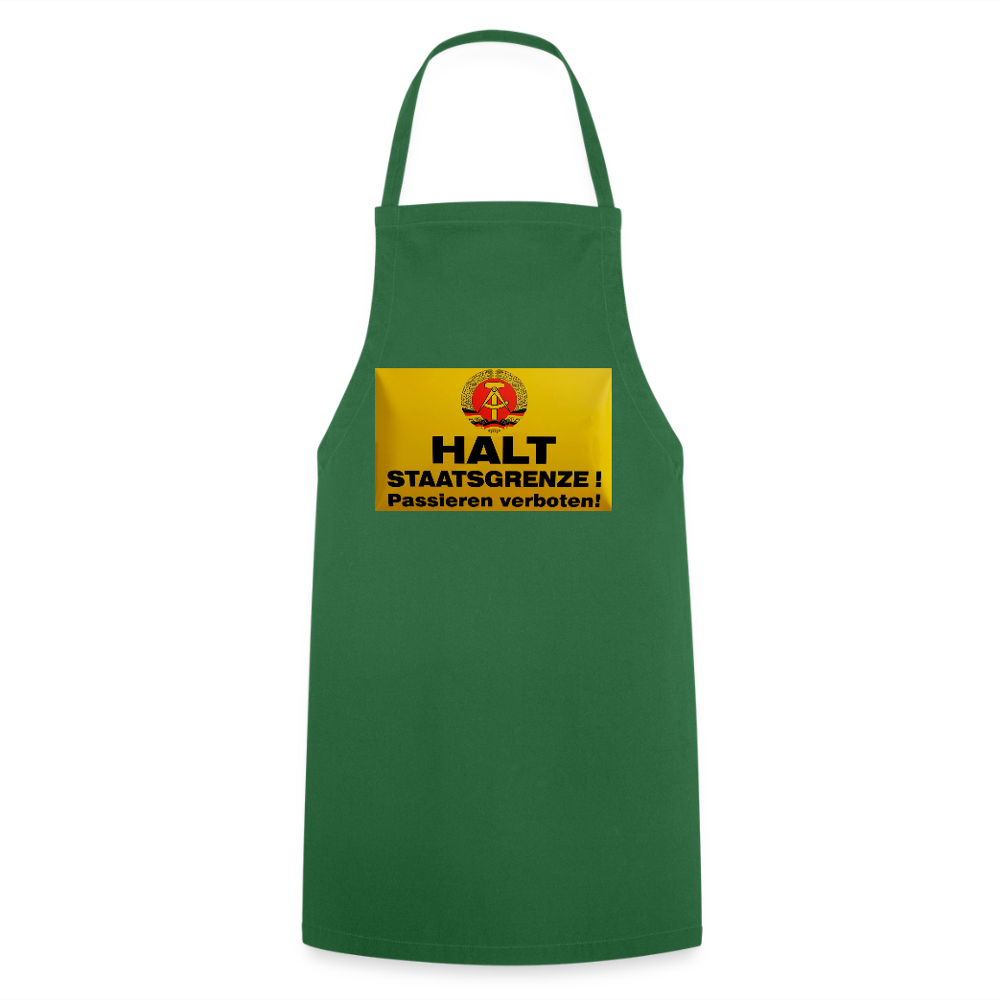 OSSI19 Kochschürze  HALT STAATSGRENZE - Grün