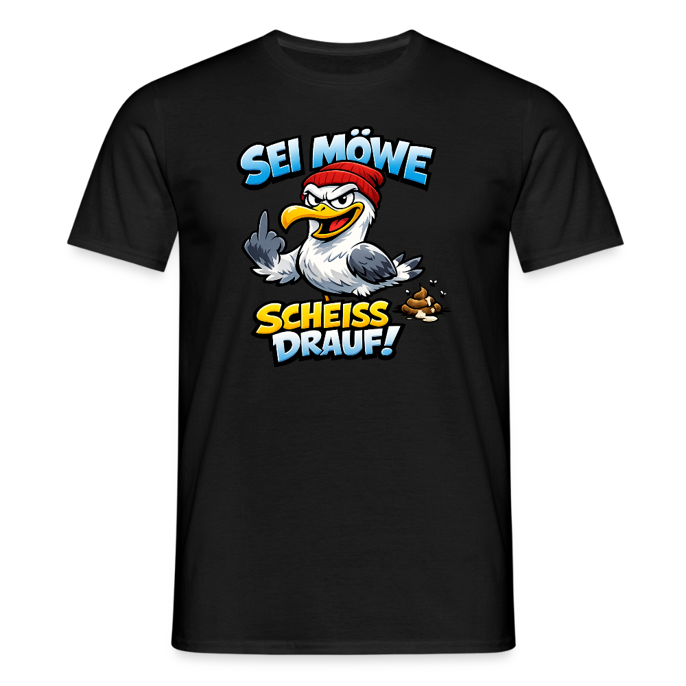 SSW2719SEI MÖWE SCHEISS DRAUF! - Schwarz