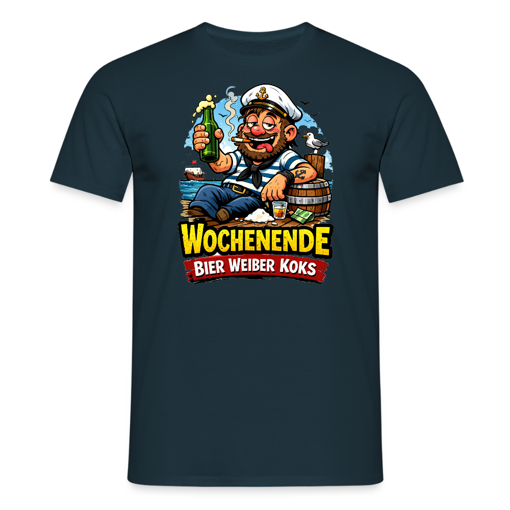 SSW2716Wochenende Bier Weiber Koks - Navy