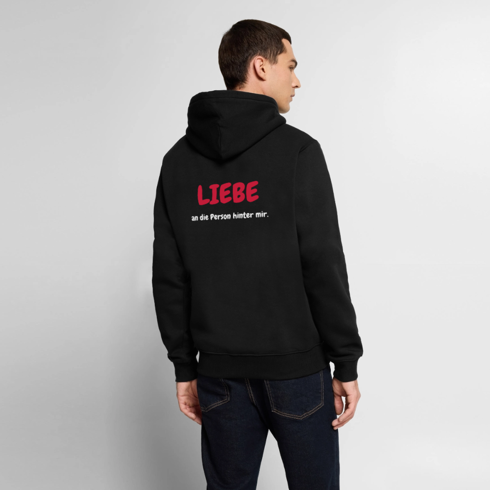SSW1423 Hoodie LIEBE an die Person hinter mir - Schwarz