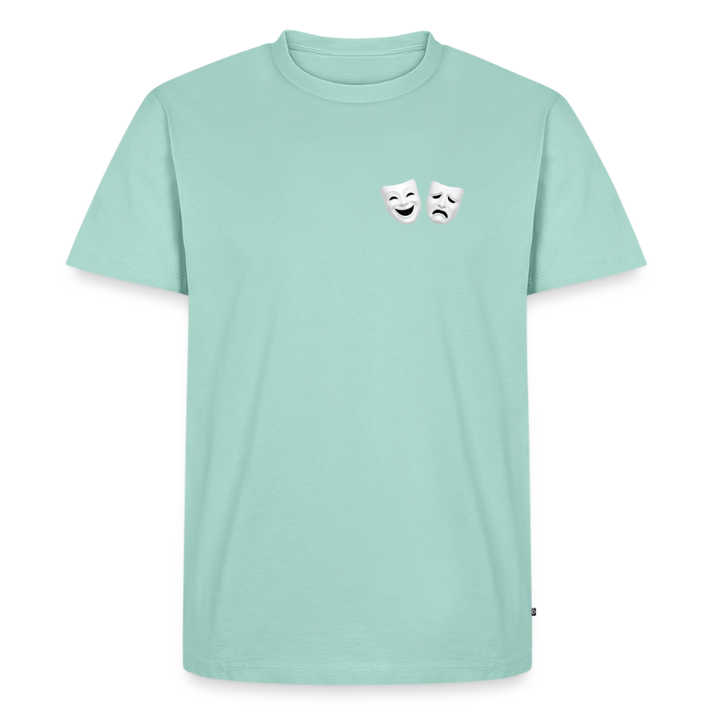 Tshirt Kunde Schule weiße Maske schiefe Schrift - Mint 