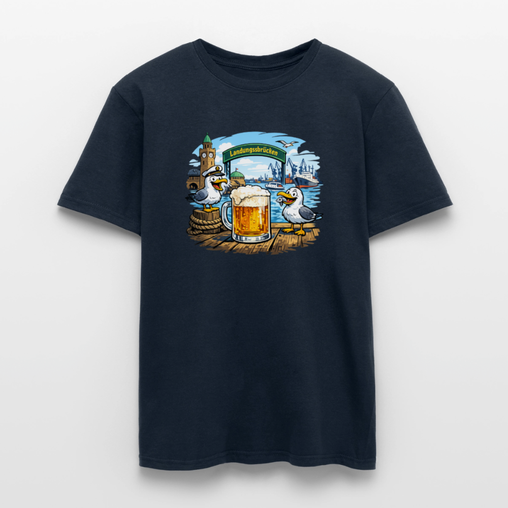 SSW2869Möwen Bier Landungsbrücken - Navy