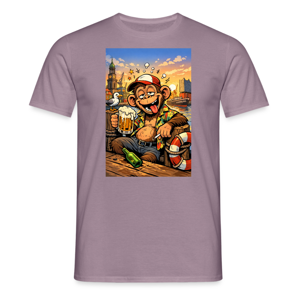 SSW2724 Affe Hamburg Bier - Lilagrau 