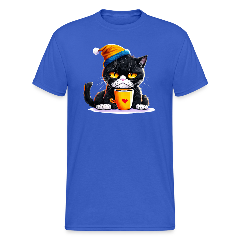 SSW2278Schwarze Katze sauer - Königsblau