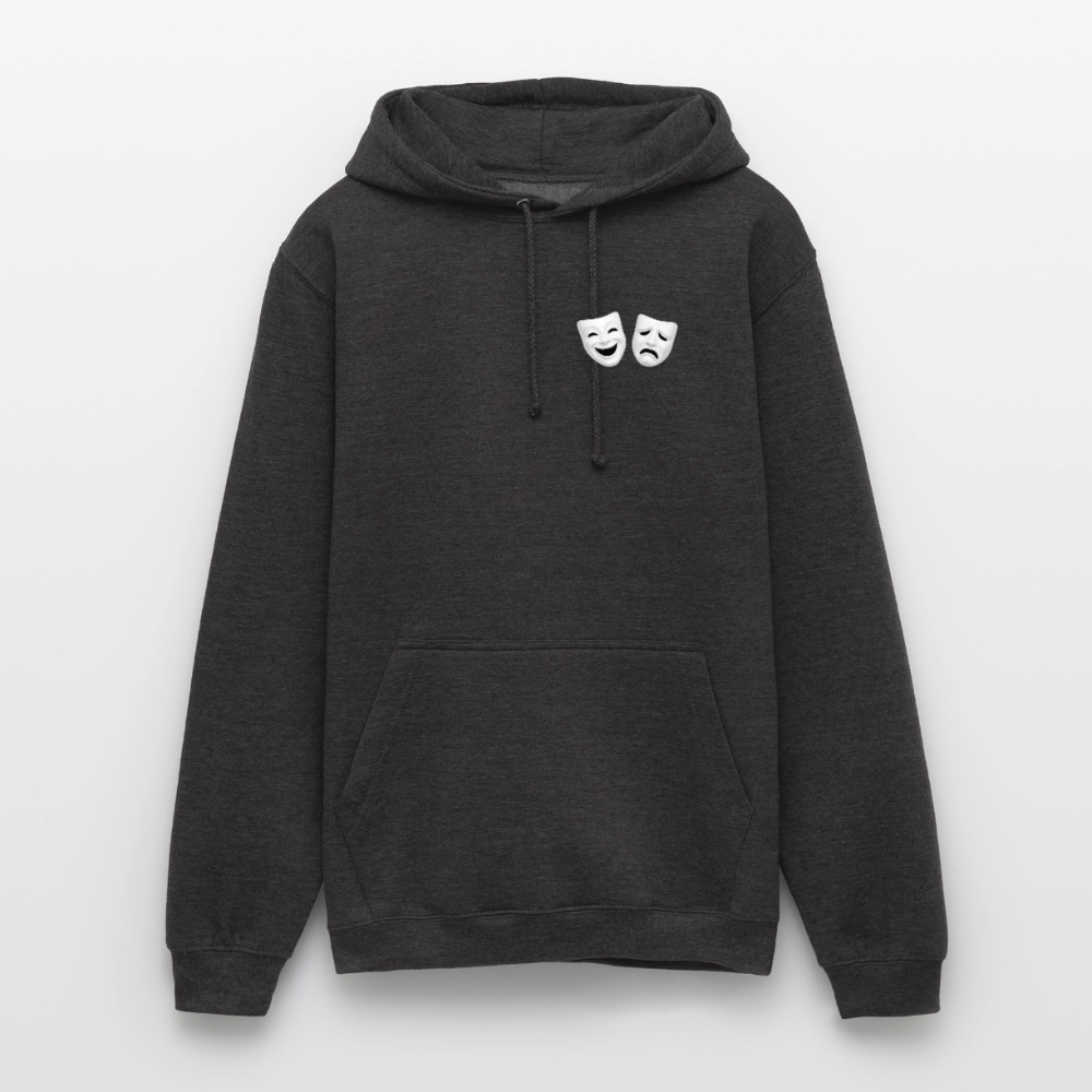 Hoodie Kunde Schule weiße Maske schiefe Schrift - Anthrazit