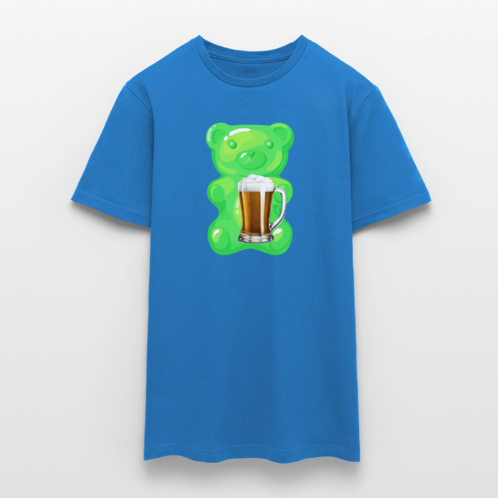 SSW2507Gummibär grün mit Bier - Royalblau
