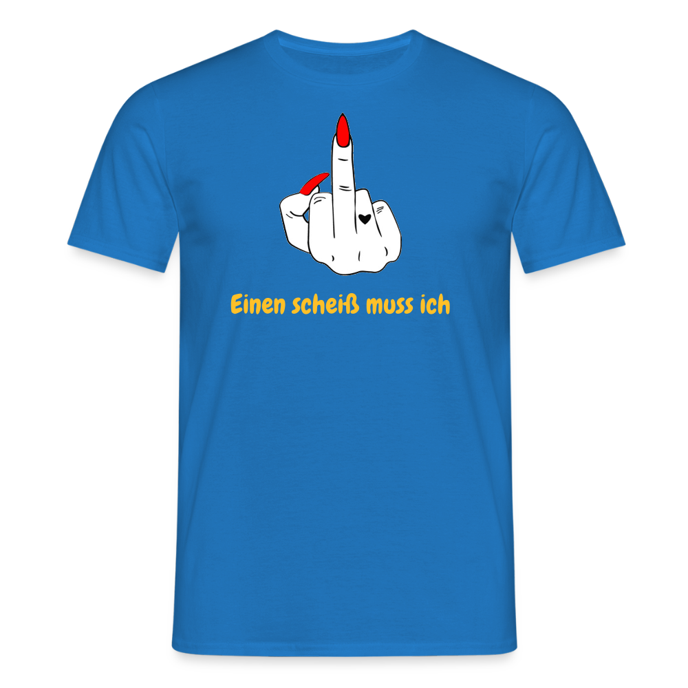 SSW2643Einen scheiß muss ich Mittelfinger Rot - Royalblau