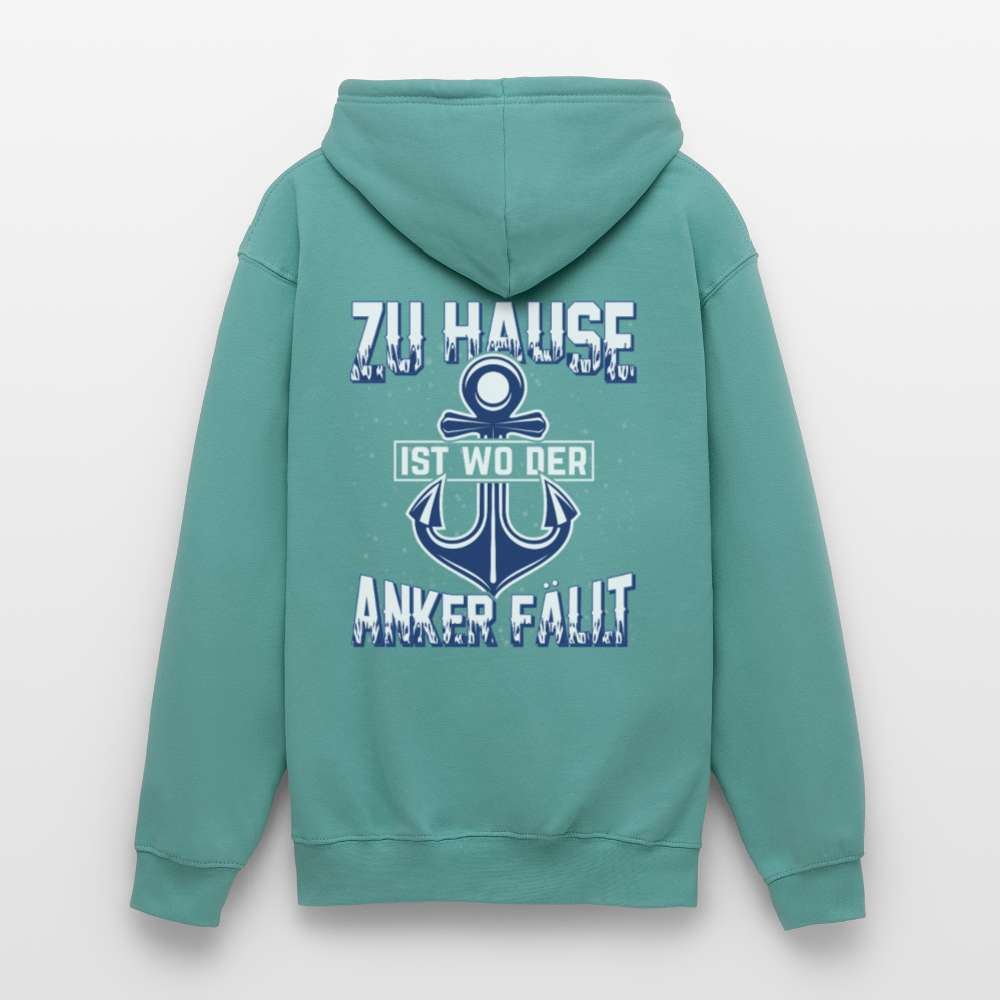 SSW2604 Zu Hause ist wo der Anker fällt Unisex Hoodie - Pastelltürkis
