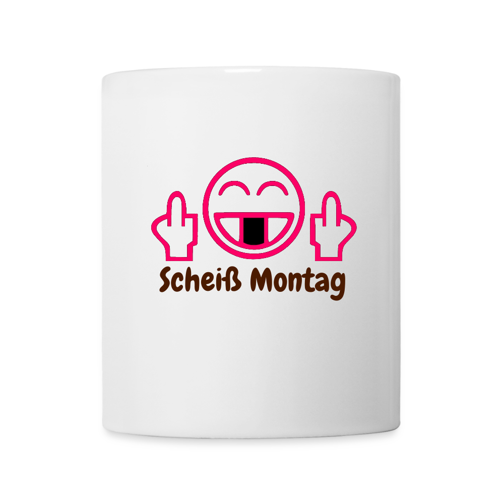 SSW1051Scheiß Montag Mittelfinger - Weiß