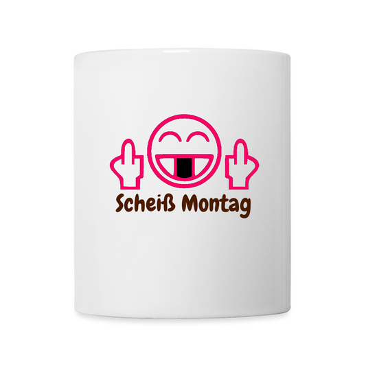 SSW1051Scheiß Montag Mittelfinger - Weiß
