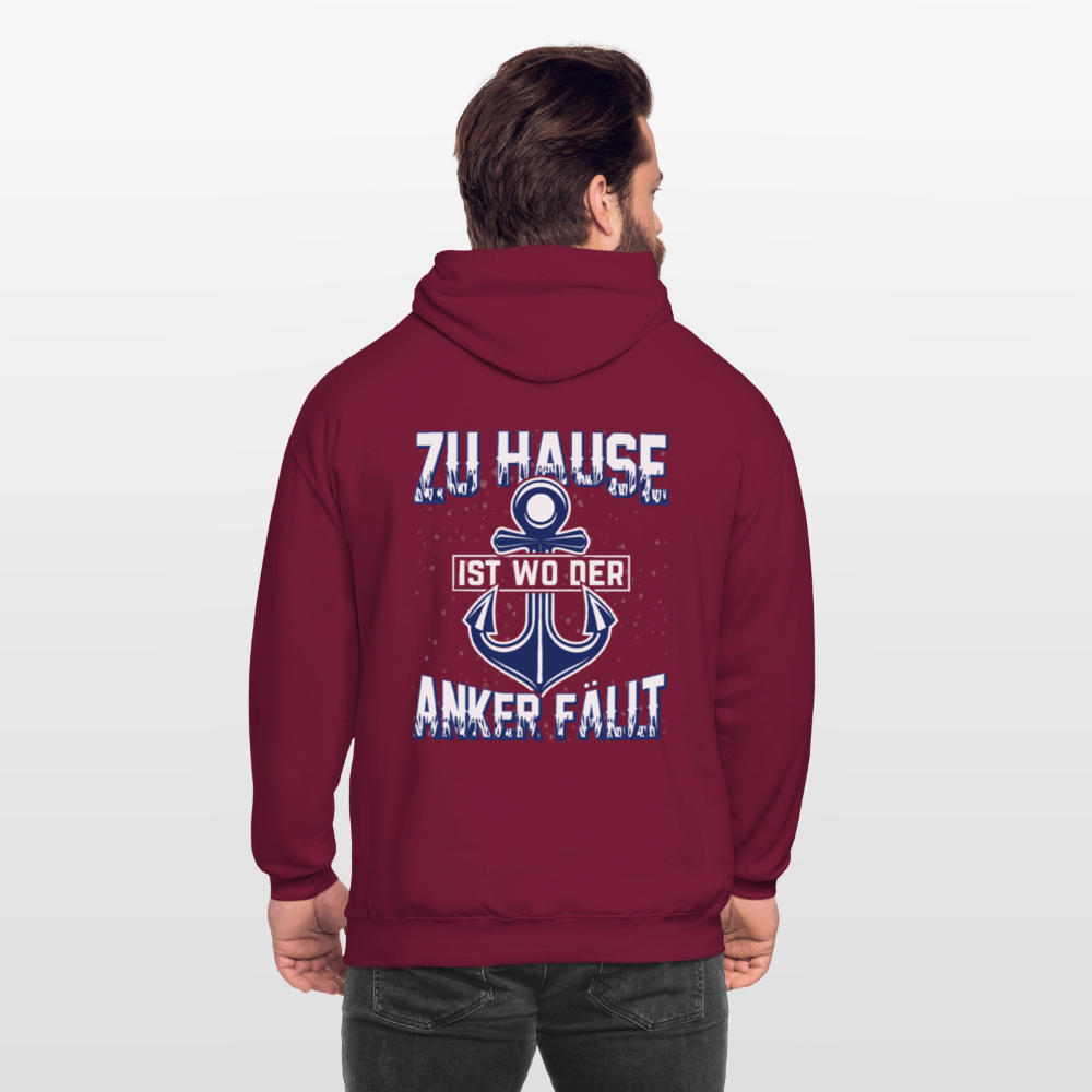 SSW2604 Zu Hause ist wo der Anker fällt Unisex Hoodie - Bordeaux