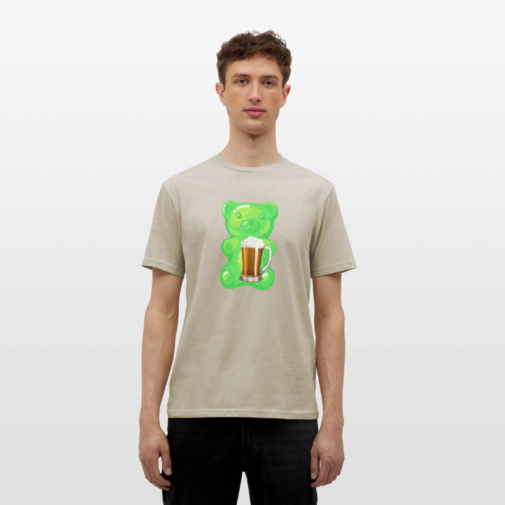 SSW2507Gummibär grün mit Bier - Sandbeige