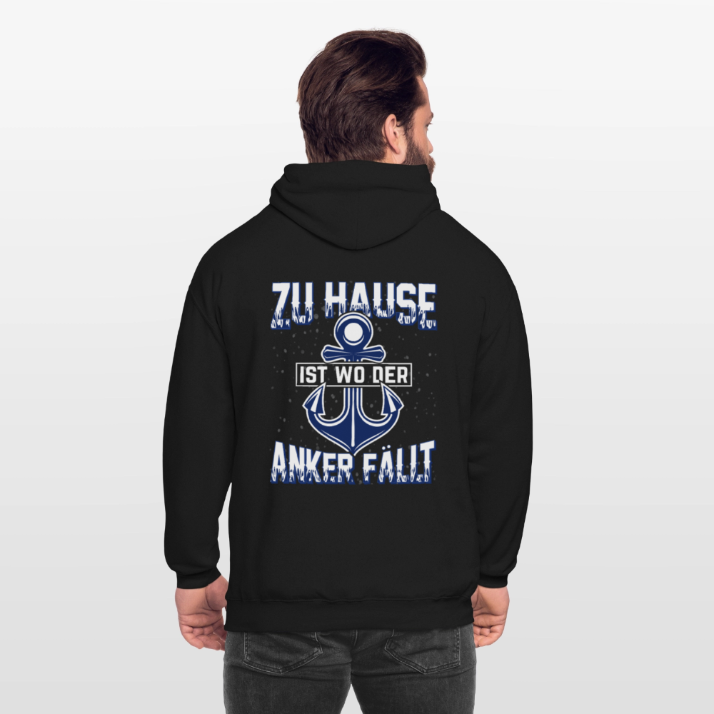 SSW2604 Zu Hause ist wo der Anker fällt Unisex Hoodie - Schwarz