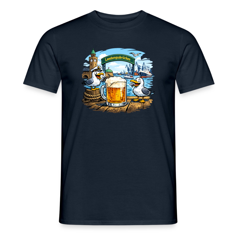 SSW2869Möwen Bier Landungsbrücken - Navy