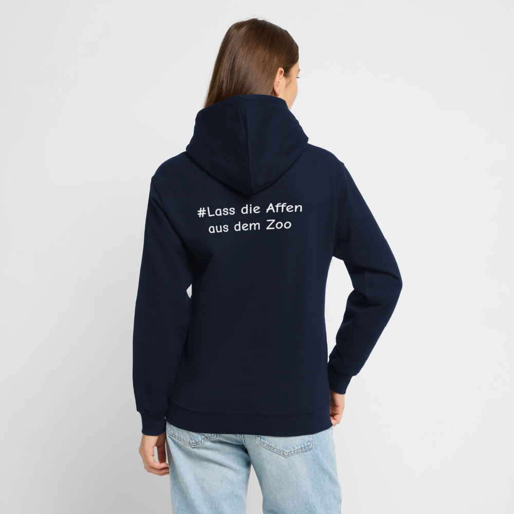 Hoodie Kunde Schule Bunte Maske gerade Schrift - Navy