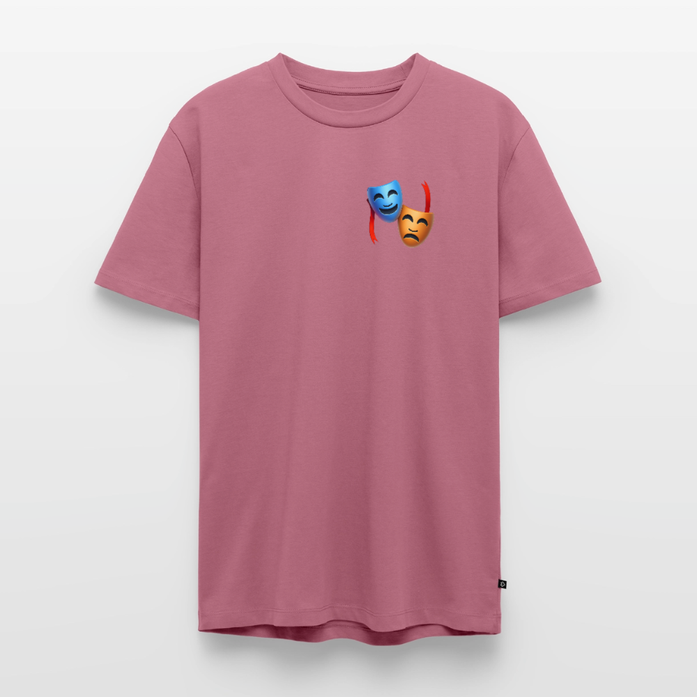 Tshirt Kunde Schule Bunte Maske gerade Schrift - Mauve