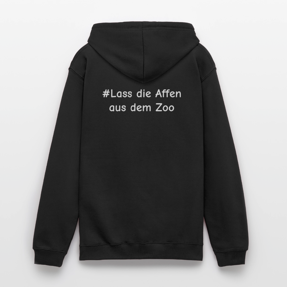 Hoodie Kunde Schule Bunte Maske gerade Schrift - Schwarz