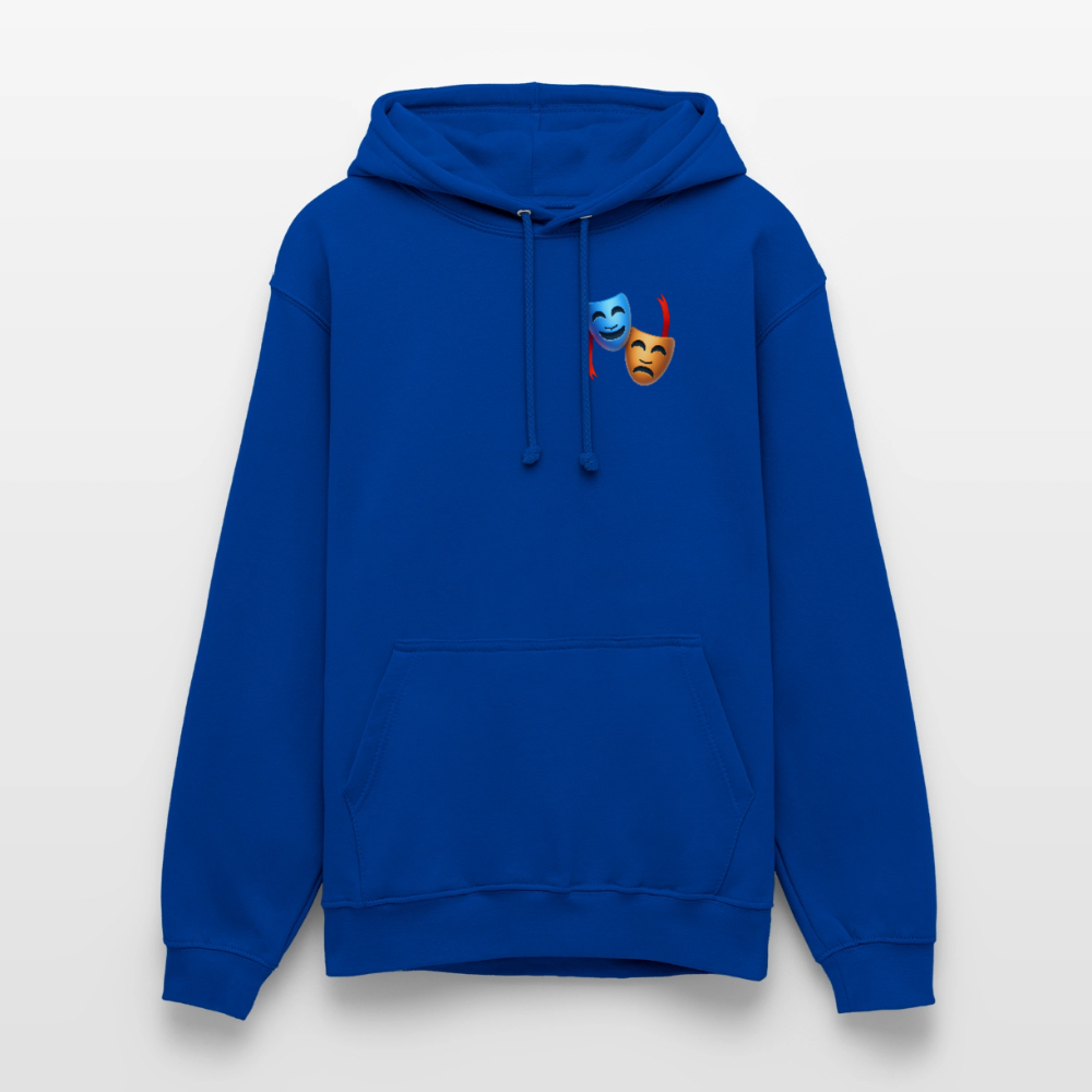 Hoodie Kunde Schule Bunte Maske gerade Schrift - Royalblau