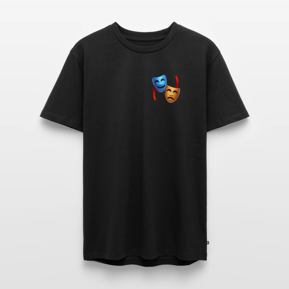 Tshirt Kunde Schule Bunte Maske gerade Schrift - Schwarz
