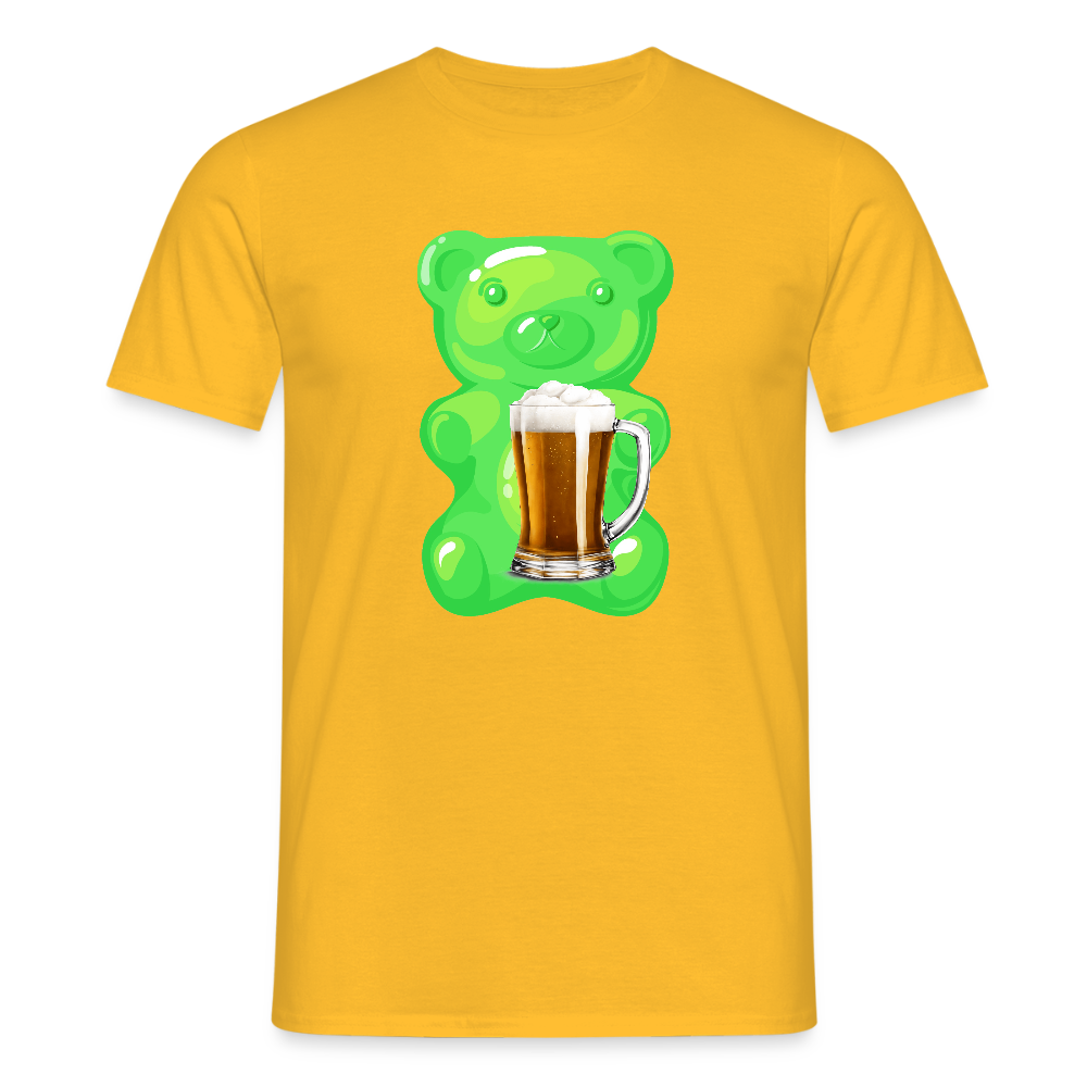 SSW2507Gummibär grün mit Bier - Gelb