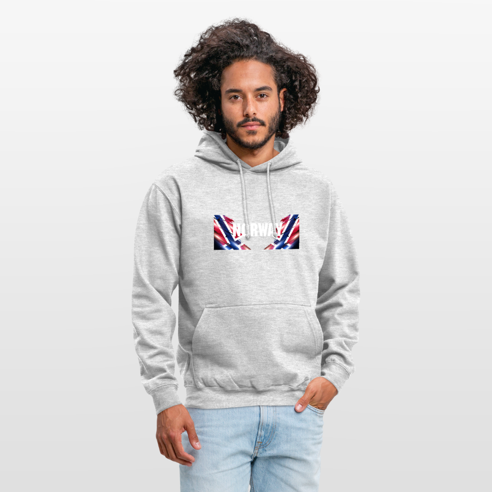 SSW2533 Kapuzenpulli Flag of Norway - Hellgrau meliert