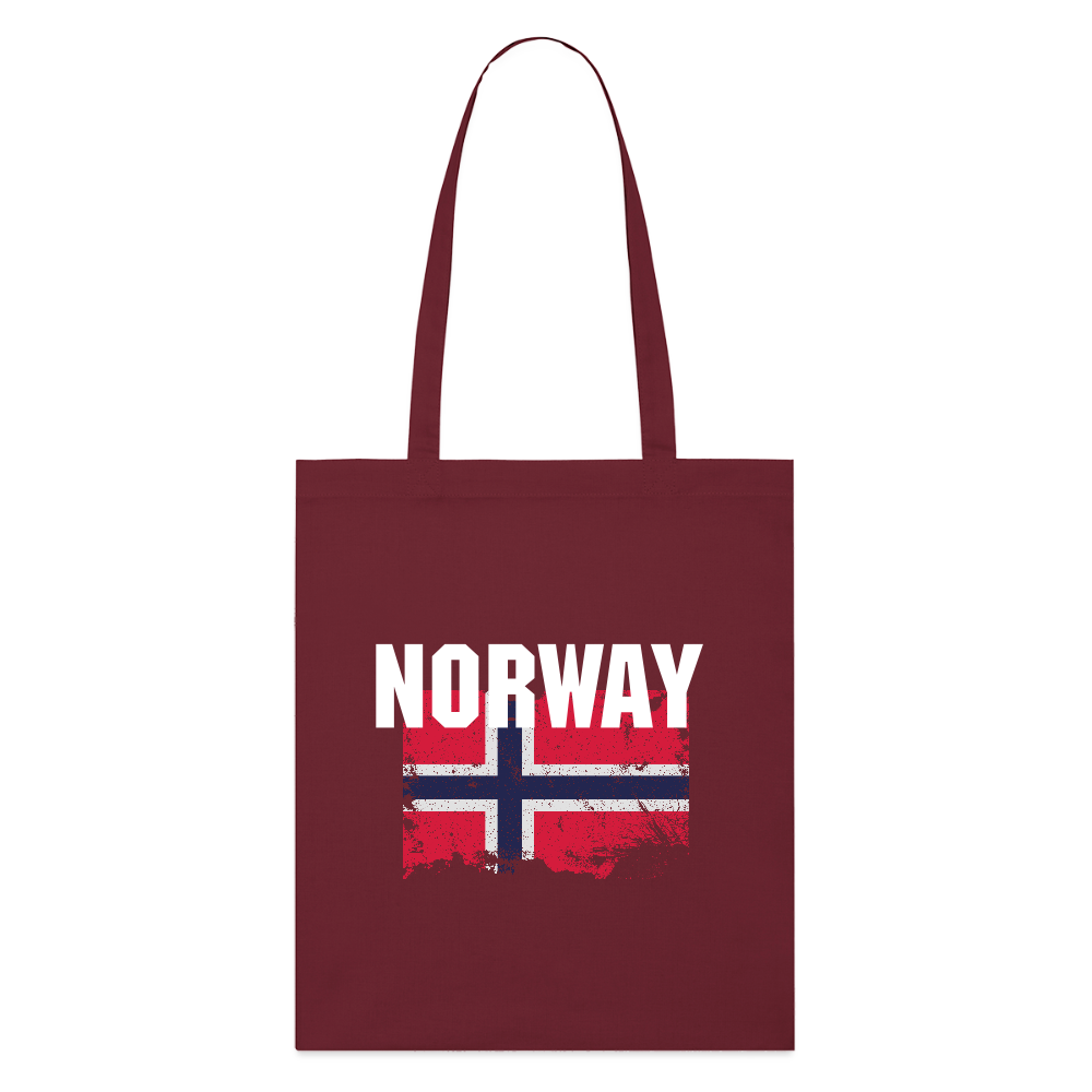 SSW2528 Stofftasche Flag of Norway - Burgunderrot
