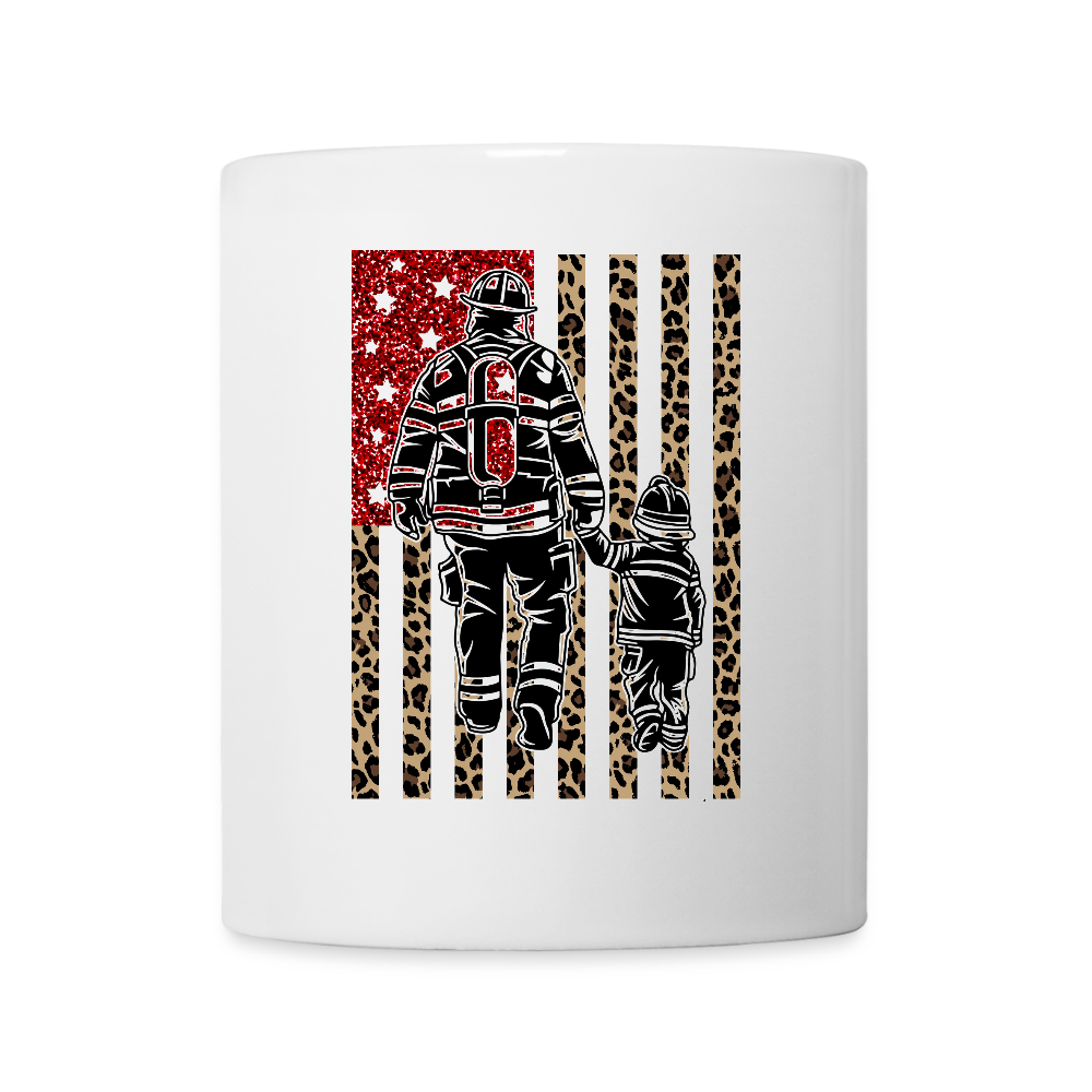 SSW2640Kaffeetasse Feuerwehr Vater & Sohn - Weiß