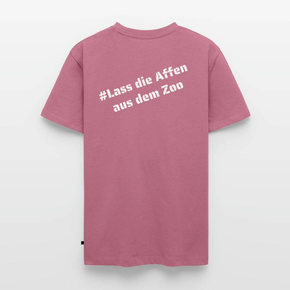 Tshirt Kunde Schule weiße Maske schiefe Schrift - Mauve