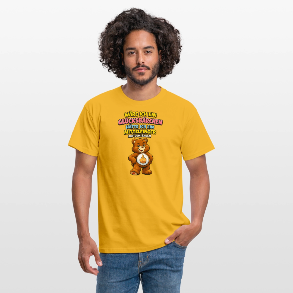 SSW2802 WÄRE ICH EIN GLÜCKSBÄRCHEN HÄTTE ICH EIN MITTELFINGER AUF DEM BAUCH - Gelb