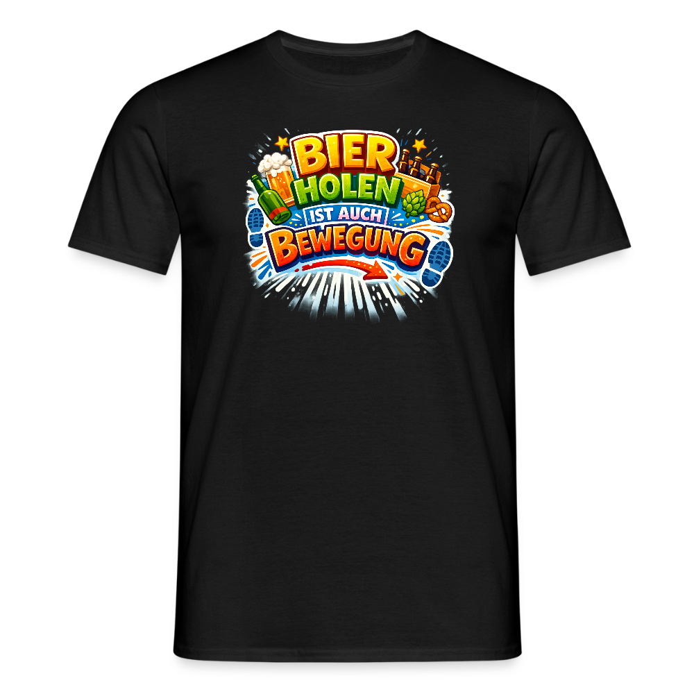 SSW2779 BIER HOLEN IST AUCH BEWEGUNG - Schwarz